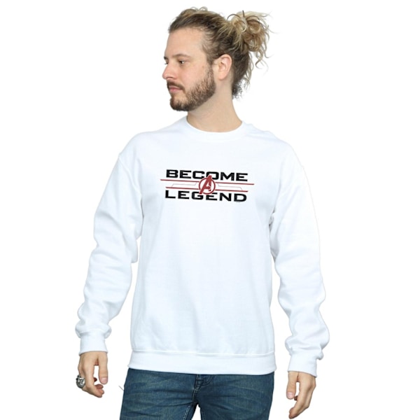 Marvel Mens Avengers Endgame Bli En Legend Sweatshirt XL Vit White XL