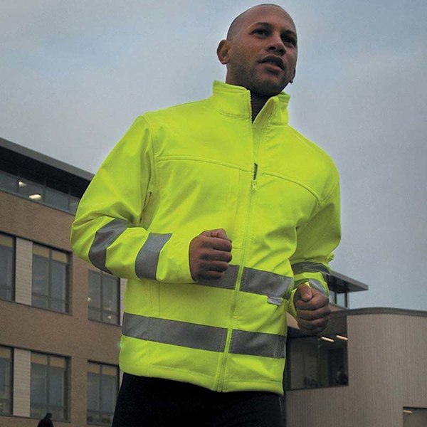Result Core Herr High-Visibility Vinter Blouson Softshell Jacka Flourescent Yellow M