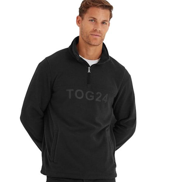 TOG24 Herr Brandon Zip Neck Fleece Top S Svart Black S