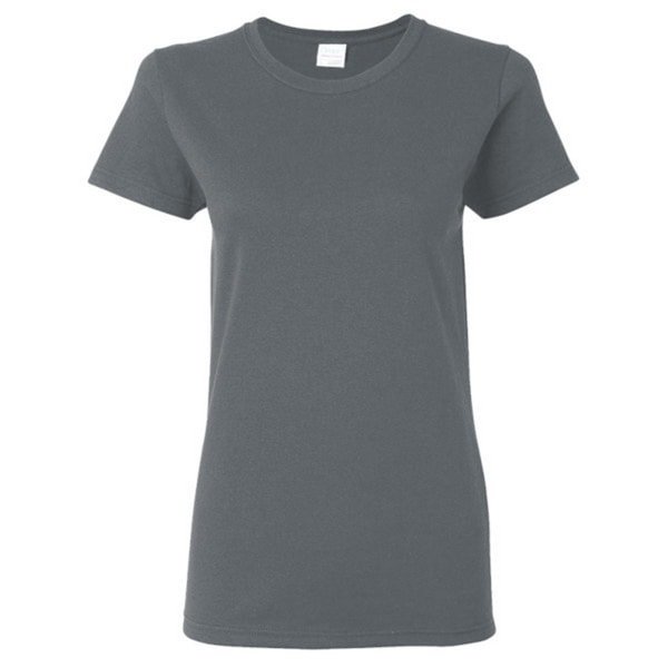 Gildan Dam/Kvinnors T-shirt med kort ärm i tung bomull, Missy Fit Dark Heather S