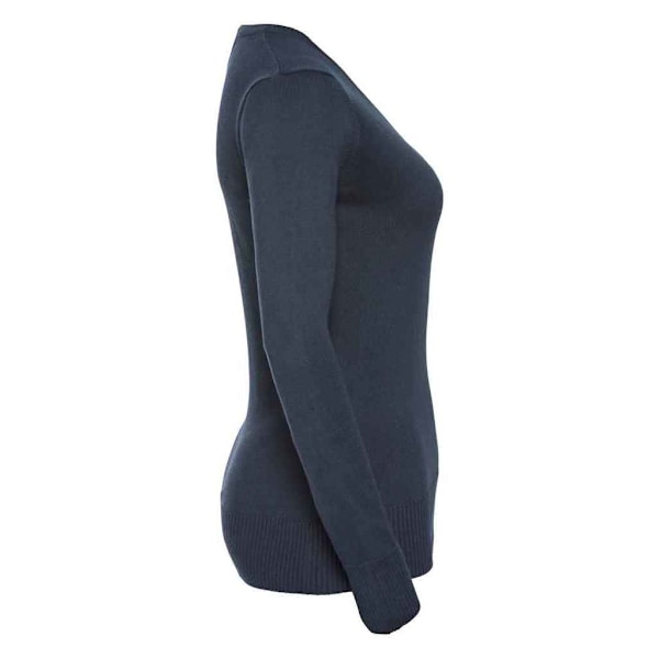 Russell Collection Dam/Damer Marl V-ringad tröja XXL Fre French Navy XXL