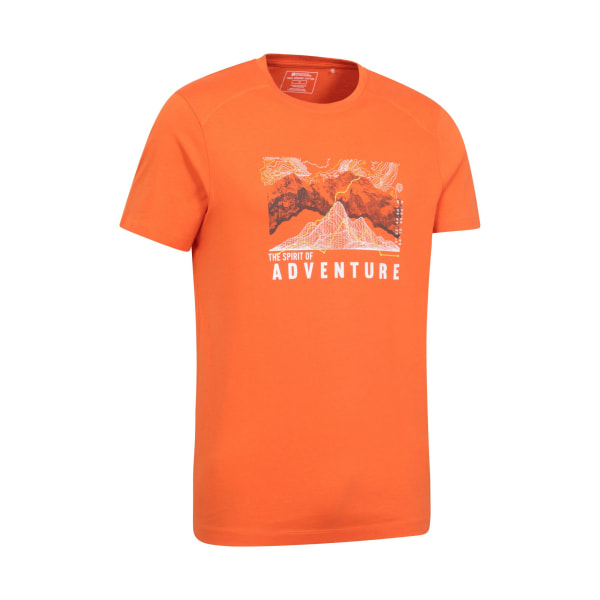 Mountain Warehouse Mens Adventure Begins Organic Cotton T-Shirt Orange XXL