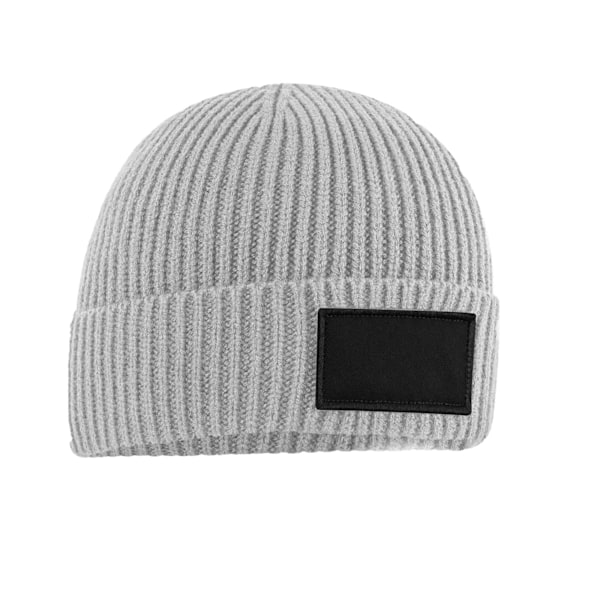 Beechfield Unisex Vuxen Patch Beanie One Size Ljusgrå Light Grey One Size