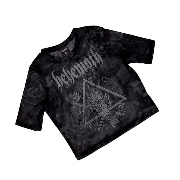 Behemoth Dam/Dam Furor Divinus Mesh Crop Top L Svart Black L
