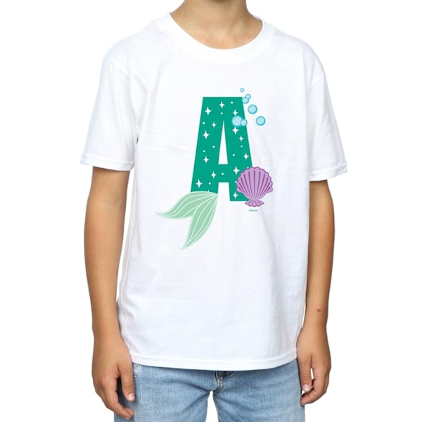 Disney Boys Alphabet A Is For Ariel T-Shirt 9-11 År Vit White 9-11 Years