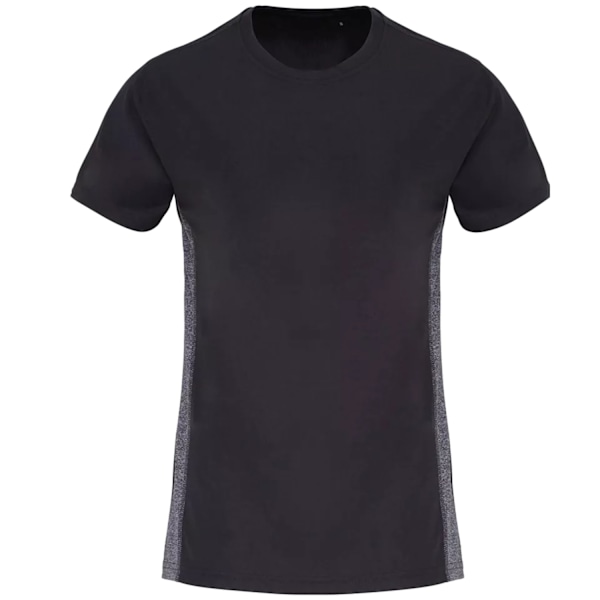 TriDri Dam/Kvinnor Kontrast Panel Prestanda T-shirt XS Char Charcoal/Black Melange XS