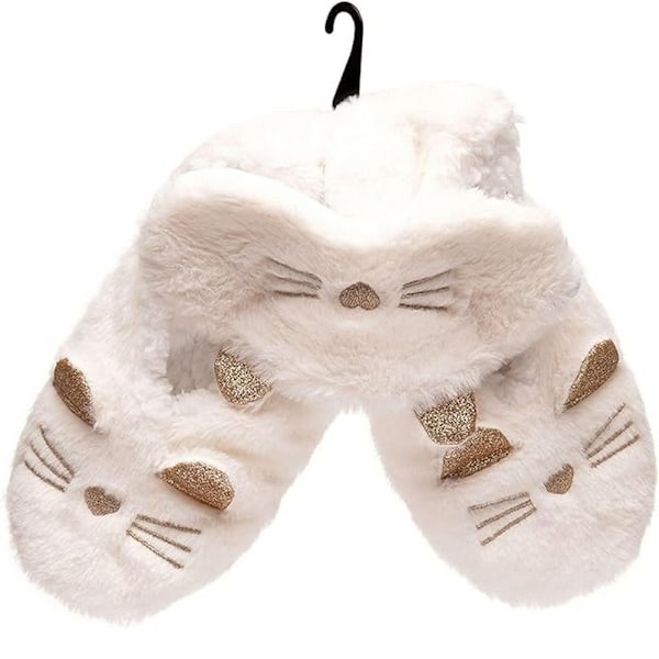 Foxbury Dam/Dam Cat Tofflor & Mask Set M/L Vit White M/L
