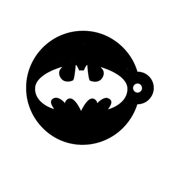 Batman Bat Signal Mugg och Stencil Set En Storlek Svart/Gul Black/Yellow One Size