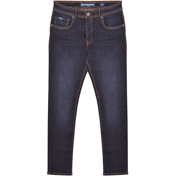 Lambretta Herr Stafford Slim Jeans 32L Mörk Marinblå Dark Navy 32L