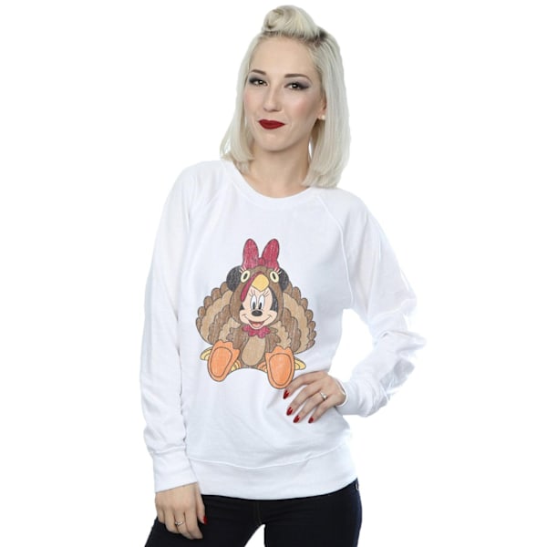 Disney Dam/Kvinnor Minnie Mouse Thanksgiving Kalkon Kostym S White M