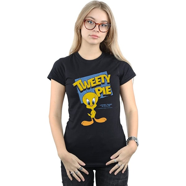 Looney Tunes Dam/Damer Klassisk Tweety Bomull T-shirt XXL Svart Black XXL