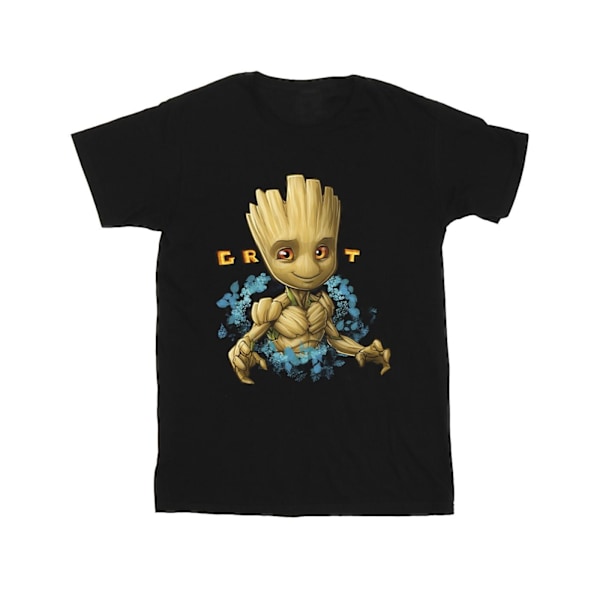 Guardians Of The Galaxy Boys Groot Flowers T-Shirt 12-13 år Black 12-13 Years