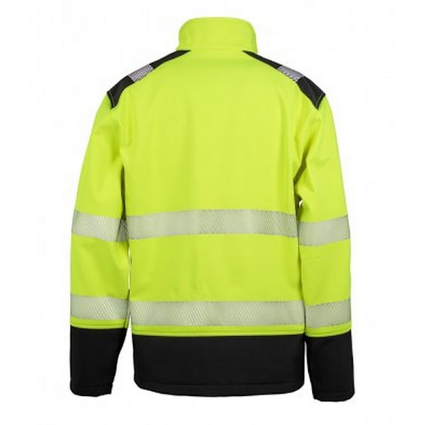 Result Vuxen Unisex Safe-Guard Ripstop Säkerhet Mjuk Skal Jacka Fluorescent Yellow/Black 4XL