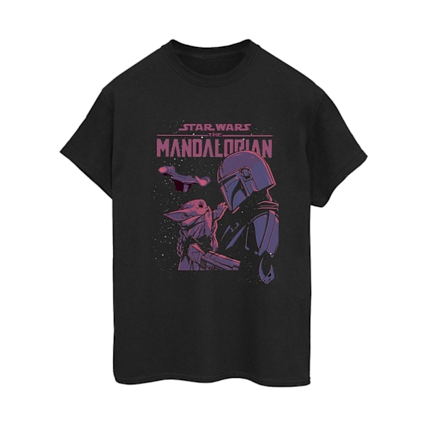 Star Wars Dam/Damer The Mandalorian Hello Friend Bomullspojke Black 3XL