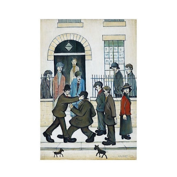 L.S. Lowry En Kamp C. 1935 Tryck 40cm x 30cm Flerfärgad Multicoloured 40cm x 30cm