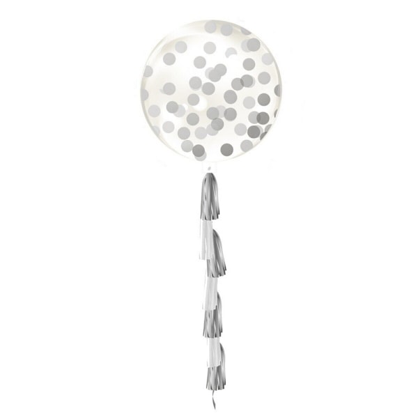 Globos Transparent Confetti Balloon One Size Clear/Silver Clear/Silver One Size