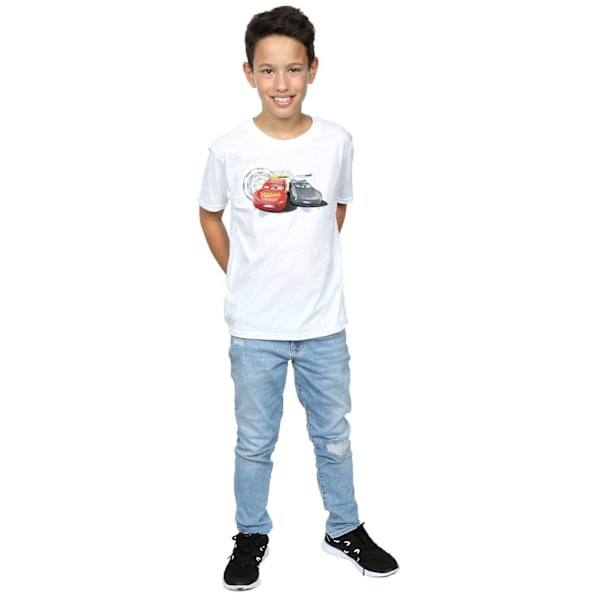 Disney Boys Cars Lightning Vs Storm T-Shirt 9-11 År Vit White 9-11 Years