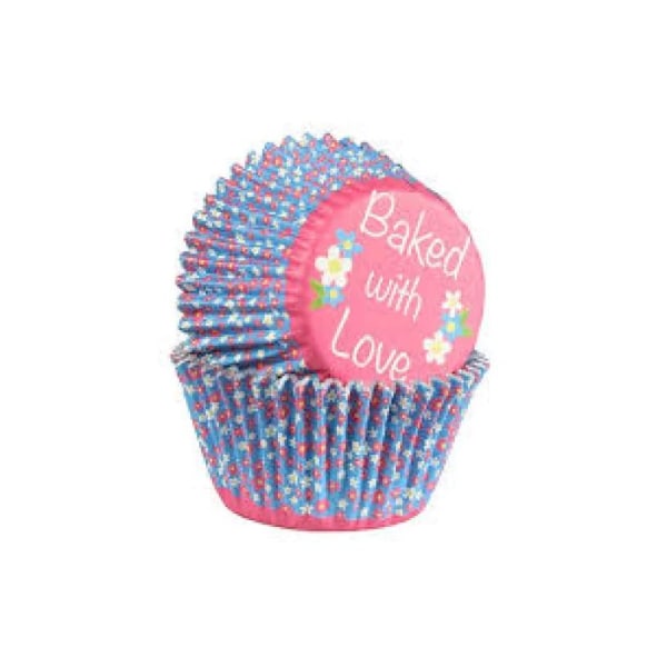 Culpitt Baked With Love Muffins och muffinsfodral (paket med 25) O Pink/Blue One Size