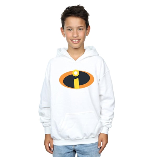 Disney Boys The Incredibles Kostym Logo Hoodie 12-13 År Vit White 12-13 Years