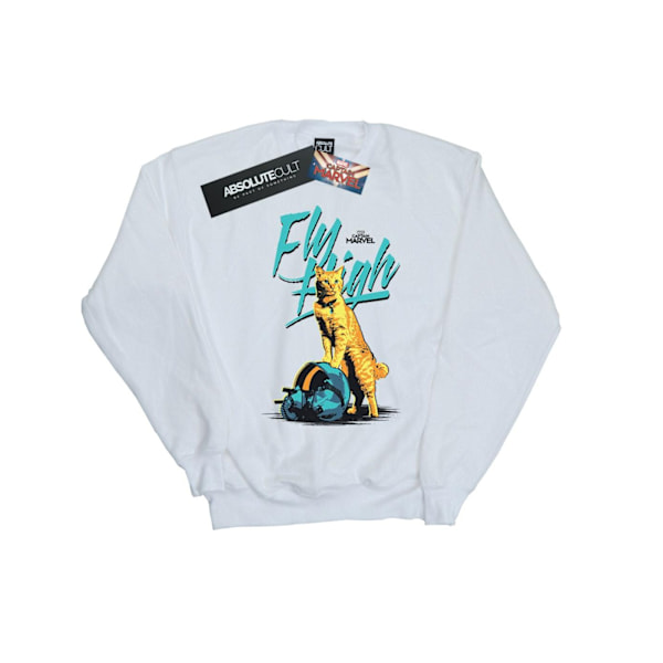 Marvel Dam/Kvinnor Captain Marvel Fly High Sweatshirt M Vit White M