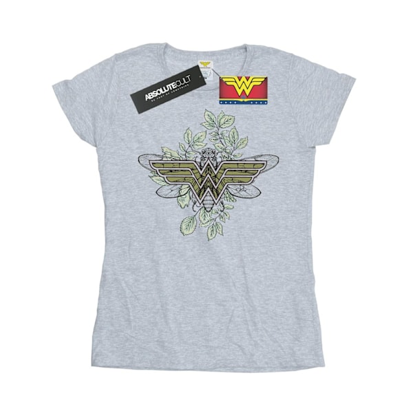 DC Comics Dam/Kvinnor Wonder Woman Fjärilslogotyp Bomull T-shirt Sports Grey L