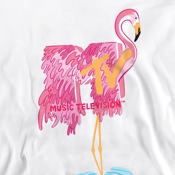 MTV Unisex Vuxen Flamingo Sweatshirt M Vit White M