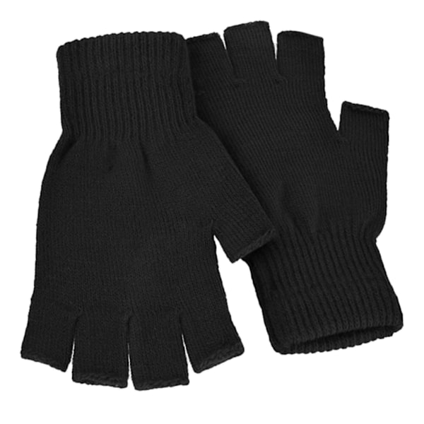 FLOSO Fingerlösa Vinterhandskar för Herrar En Storlek Mörkgrå Dark Grey One Size