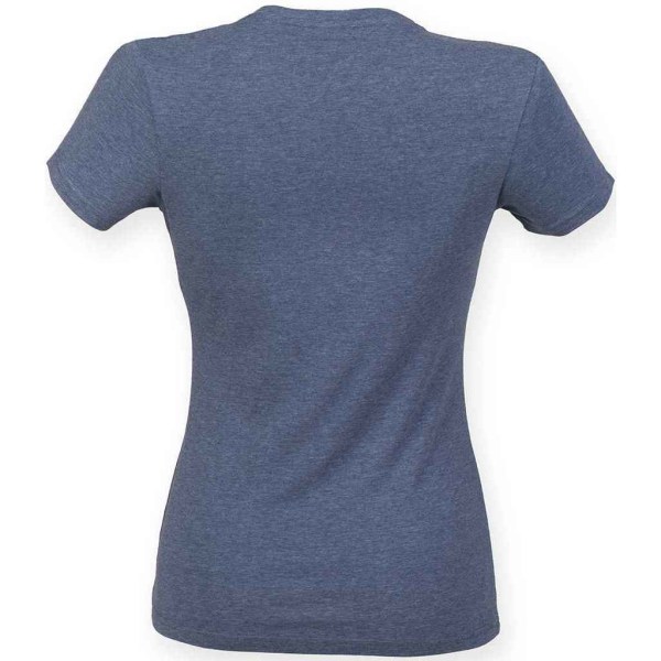 Skinni Fit Womens/Ladies Feel Good Heather T-Shirt 8 UK Heather Heather Navy 8 UK