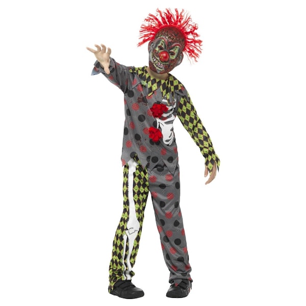Smiffys Barn/Barn Deluxe Twisted Clown Kostymset 13-14 År Multicoloured 13-14 Years