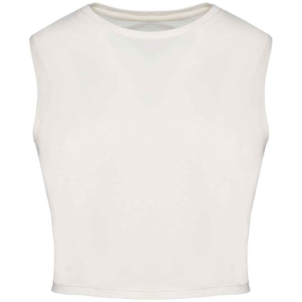 Native Spirit Dam/Kvinnor Cropped Tank Top 10 UK Tvättat Elfenben Washed Ivory 10 UK