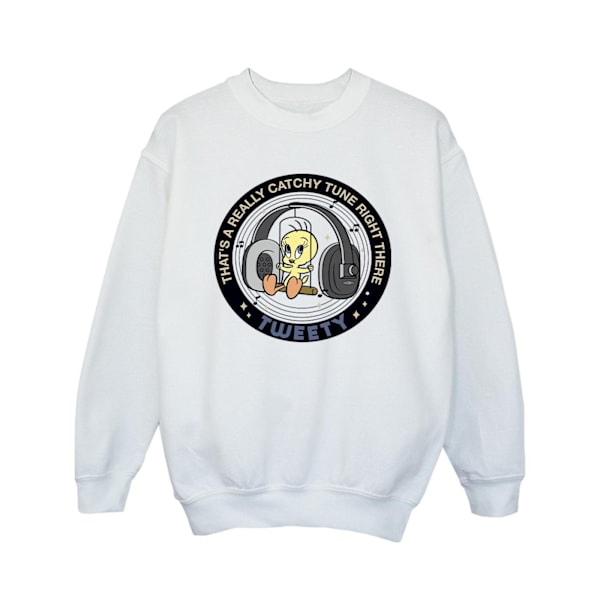 Looney Tunes Girls Tweety Catchy Tune Sweatshirt 3-4 år Vit White 3-4 Years