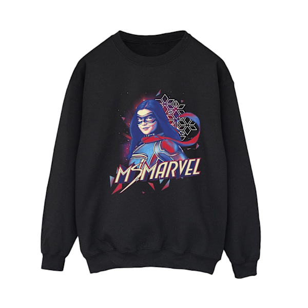 Marvel Dam/Kvinnor Ms Marvel Face Fade Sweatshirt XL Svart Black XL