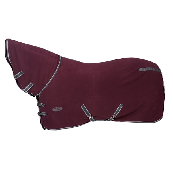 Weatherbeeta Cooler Combo Neck Fleece Hästtäcke 5´ 6 M Maroon/Grey/White 5´ 6