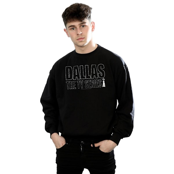 Dallas Mens TV-serie logotyp tröja XL svart Black XL