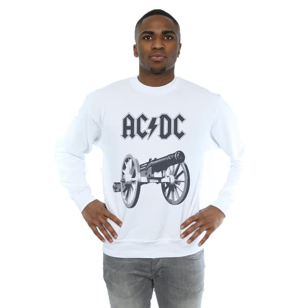 AC/DC Herr För Dem Som Ska Rocka Sweatshirt M Vit White M