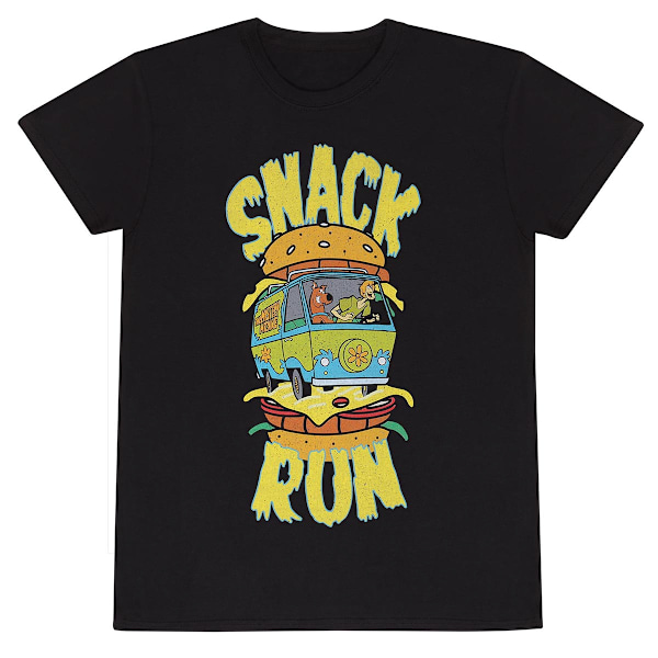 Scooby Doo Unisex Vuxen Snack Run T-Shirt XXL Svart Black XXL