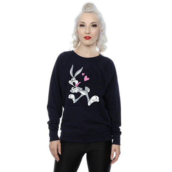 Looney Tunes Dam/Damer Bugs Bunny In Love Sweatshirt XXL Marinblå Navy Blue XXL