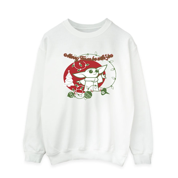 Star Wars The Mandalorian Herr Baby Yoda Force Be With You Sweatshirt White M