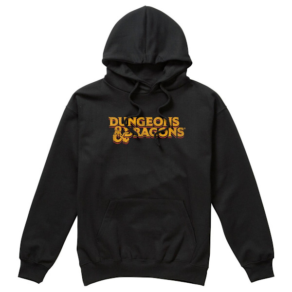 Dungeons & Dragons Herr 70-tals Logotyp Hoodie M Svart Black M