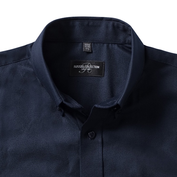 Russell Collection Herr Oxford Skjorta 17in Bright Navy Bright Navy 17in