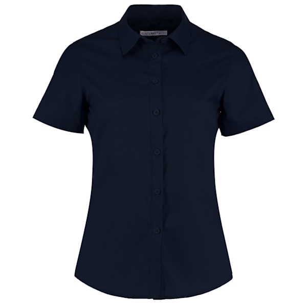 Kustom Kit Dam/Dam Short Sleeve Poplin Skjorta 28 Mörk Marinblå Dark Navy 28