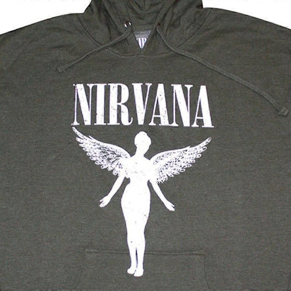 Nirvana Unisex Vuxen Angelic Pull Over Hoodie XL Khaki Grön Khaki Green XL
