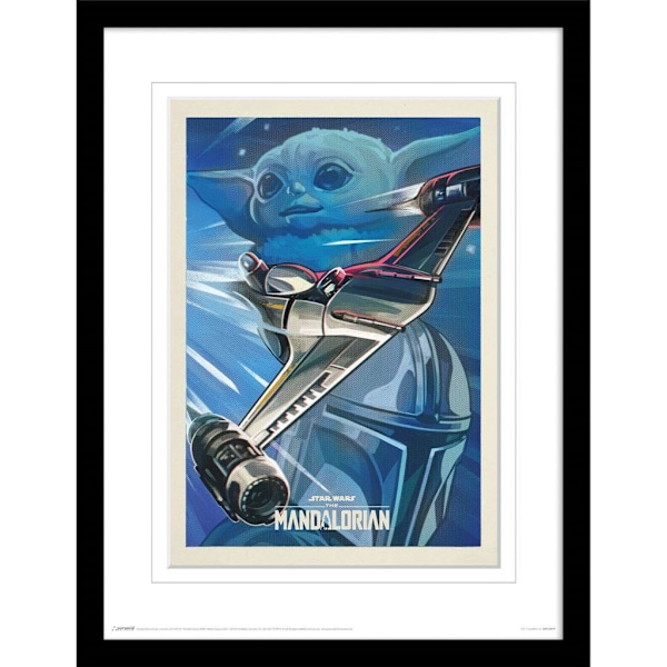 Star Wars: The Mandalorian redo att ge sig ut på äventyr - Tryck 40 cm x 30 cm Blue/White 40cm x 30cm