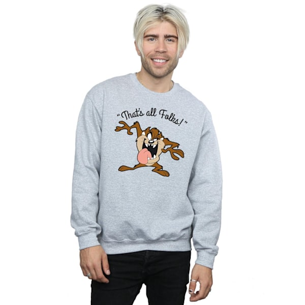Looney Tunes Mens That´s All Folks Taz Sweatshirt 3XL Sports Grå Sports Grey 3XL