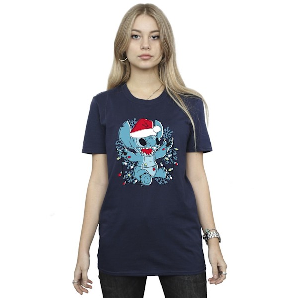 Disney Dam/Kvinnor Lilo Och Stitch Julbelysning Skiss Co Navy Blue L