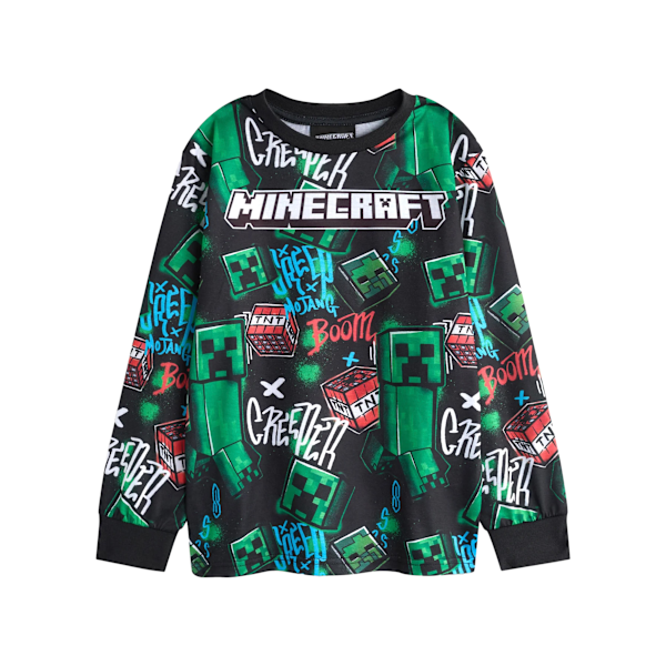 Minecraft Pojkar Creeper Lång Pyjamas Set (2-pack) 9-10 År B Blue/Black/Green 9-10 Years