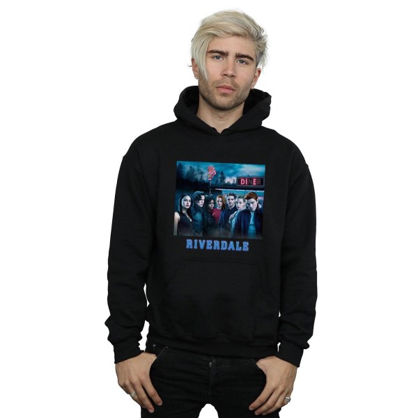 Riverdale Mens Diner Poster Hoodie 4XL Svart Black 4XL