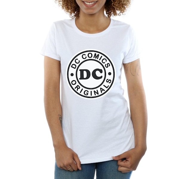 DC Comics Dam/Kvinnor DC Originals Logotyp Bomull T-shirt XL Vit White XL