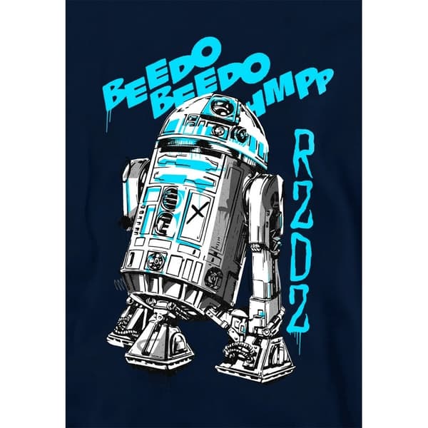 Star Wars Barn/Kids Graff R2-D2 Hoodie 5-6 år Marinblå Navy 5-6 Years