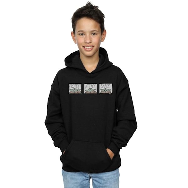 Star Wars Boys The Mandalorian The Child Tiles Hoodie 12-13 år Black 12-13 Years